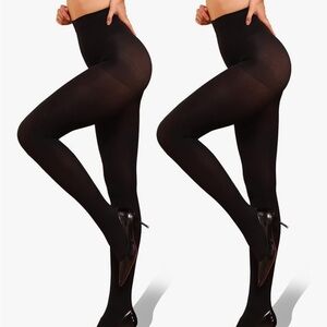 Black High-Waisted Pantyhose